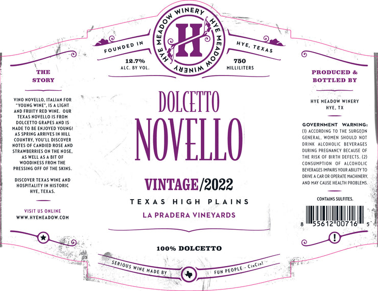 2022 Dolcetto Novello