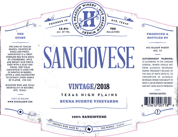2018 Sangiovese