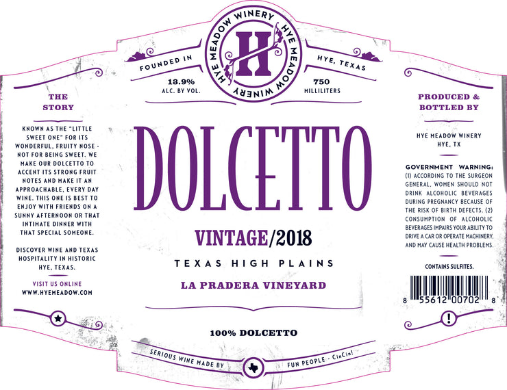2018 Dolcetto