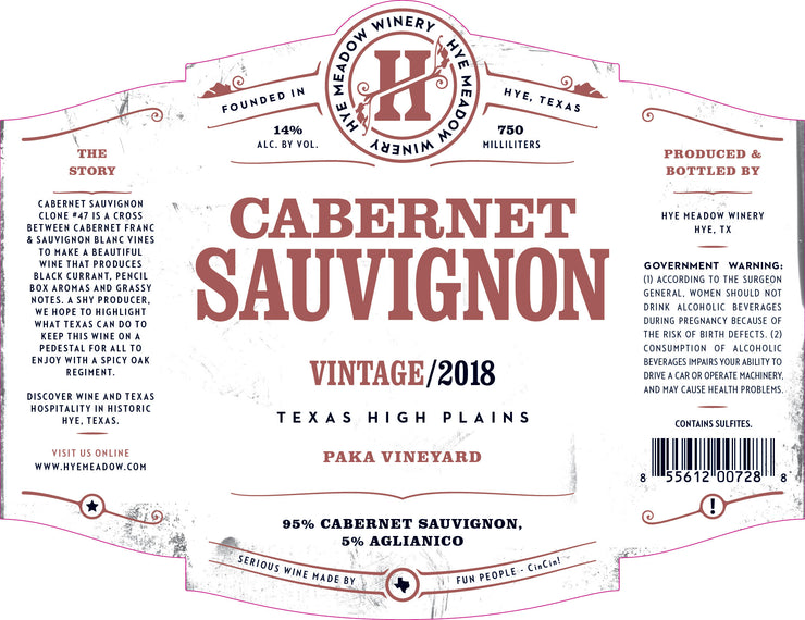 2018 Cabernet Sauvignon
