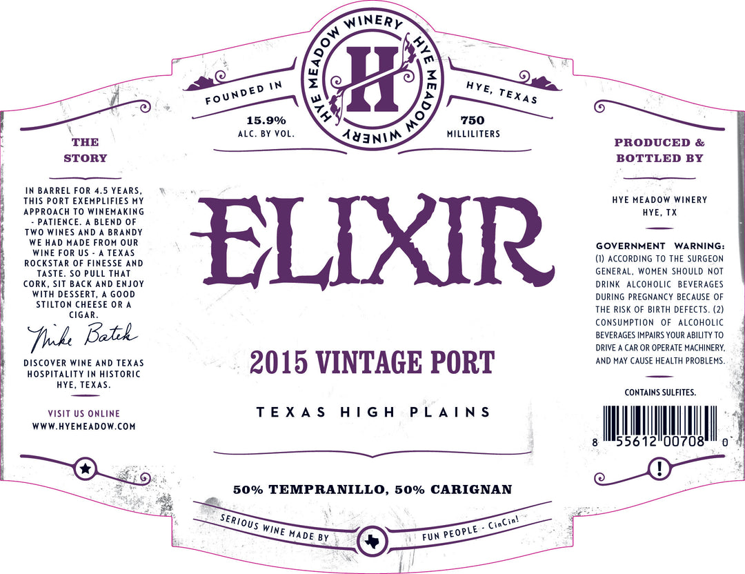 2015 Elixir Vintage Port