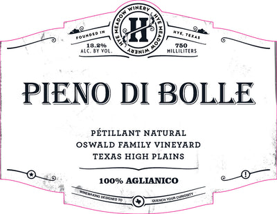 2018 Petillant Natural (3 bottles left)
